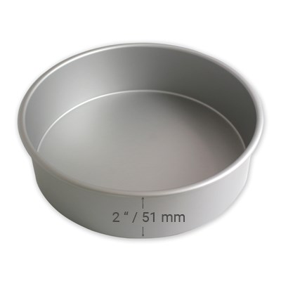PME OBL09122 Aluminium Oblong Cake Pan 9 x 12 x 2-Inch Deep Silver