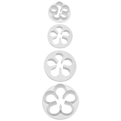 5 petals flower pastry cutter set - Martellato